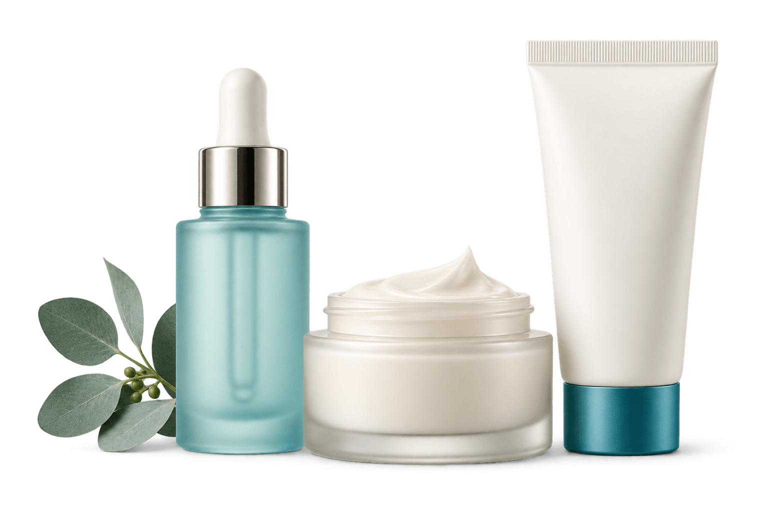 Serum, nemlendirici krem ve cilt bakım ürünleri